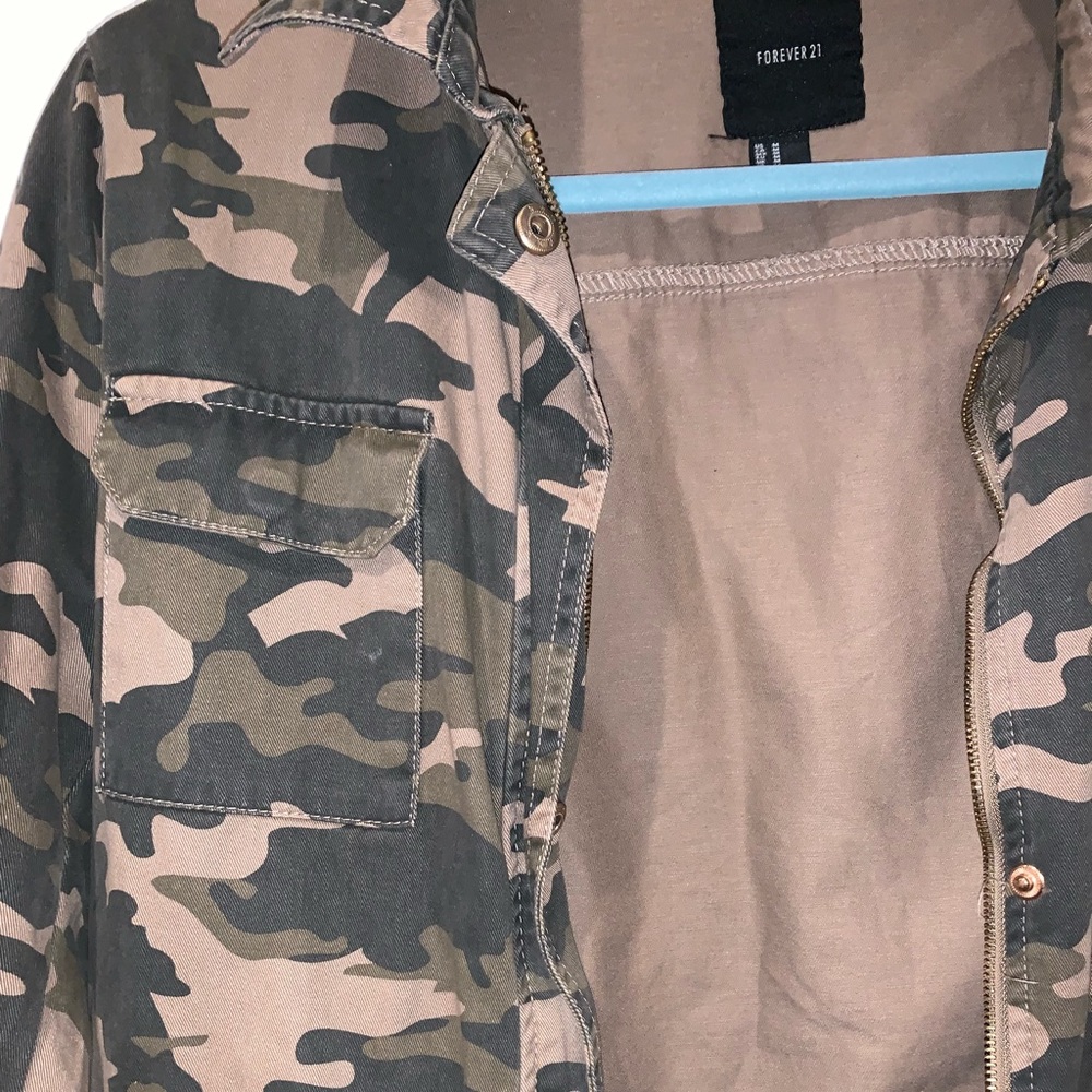 Army Print Utility Jacket - Picture 2 of 3